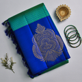 Parrot Green Kanchipuram Silk Saree with Anandha Border