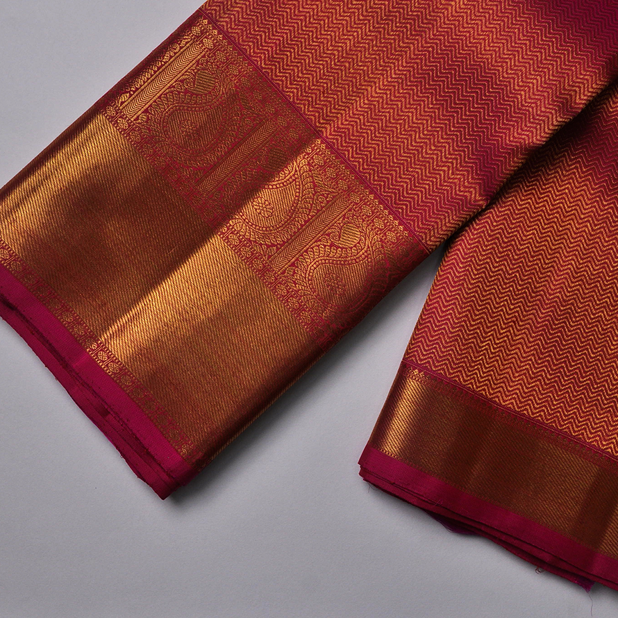 Pink Kanchipuram Silk Saree
