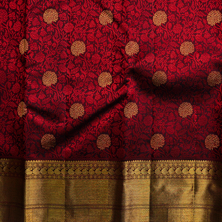 Samundrika Pattu - Kanchana Red EM Kanchipuram Silk Saree
