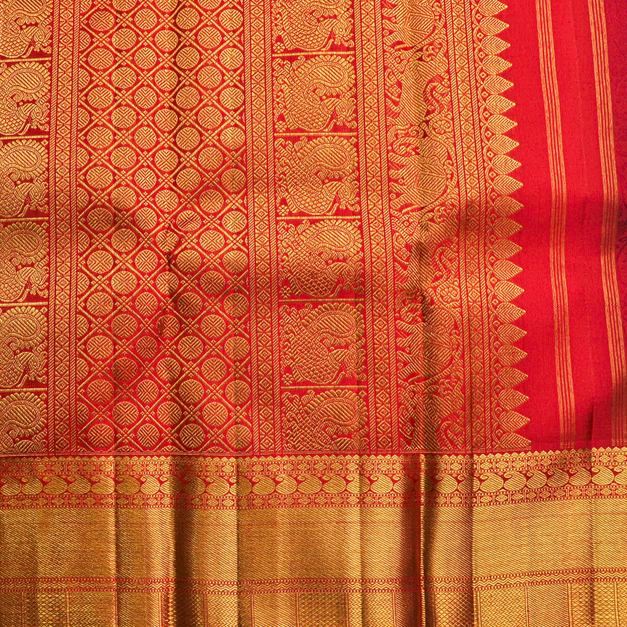 Samundrika Pattu – Red EM Kanchipuram Silk Saree