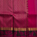 Silk Thread Design Saree – Double Side Grey with Half-White