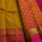 Silk Thread Design Saree – Double Side Mustard