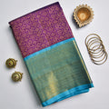 Violet Rose Kanchipuram Pure Silk Saree